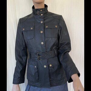 Banana Republic faux leather biker moto style jacket never worn XS vegan